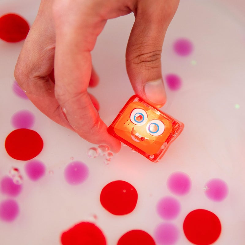Glo Pals Sensory Play Pack Bundle with Sensory Play Jar  Red Sammy Light-Up Cubes  & Fun Fillers (Easy as ABC) - Image 3